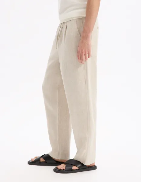 Celio Linen Trousers Lolinos - Mens