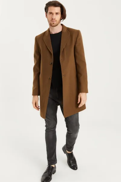 PLT8398 DEWBERRY MEN'S COAT-CAMEL