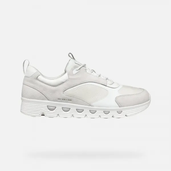 White men's sneakers Geox Spherica ECUB-4 - Men's