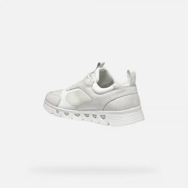 White men's sneakers Geox Spherica ECUB-4 - Men's