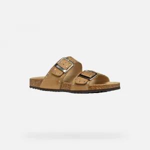 Cream women's slippers Geox Brionia R - Women's