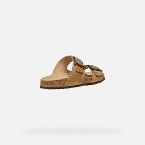 Cream women's slippers Geox Brionia R - Women's