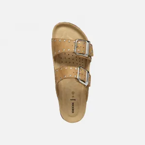 Cream women's slippers Geox Brionia R - Women's