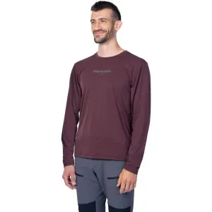 Hannah BINE L/S Pánske tričko s dlhým rukávom, vínová, veľkosť
