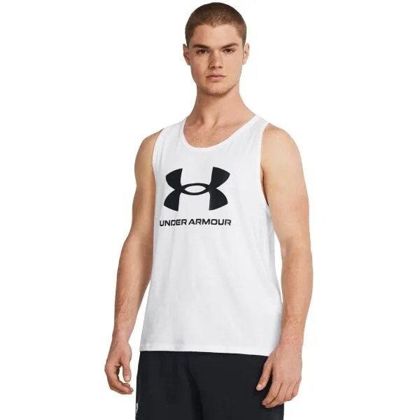 Under Armour SPORTSTYLE Pánske tielko, biela, veľkosť