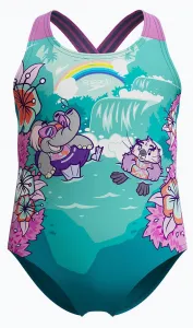 Speedo lts printed crossback girls violet/neon 9-12 mesiacov