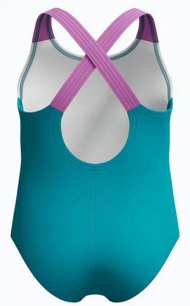 Speedo lts printed crossback girls violet/neon 9-12 mesiacov