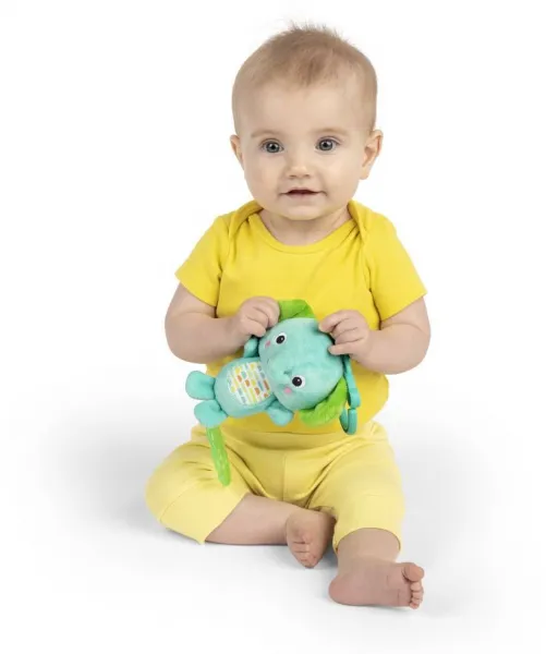 BRIGHT STARTS Hračka s melódiou na C krúžku Tug Tunes™ slon 0m+