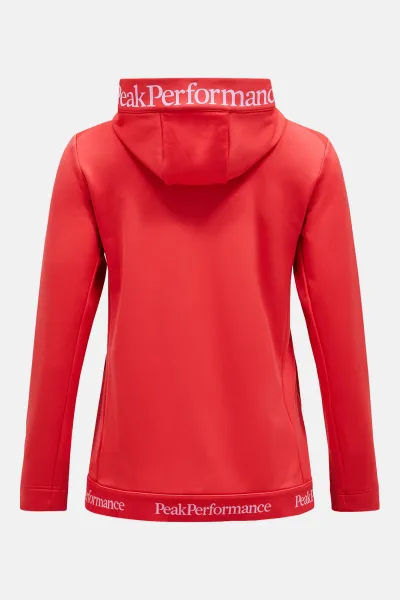 Mikina Peak Performance W Rider Tech Zip Hood Brilliant Red/Black/