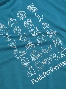 Tričko Peak Performance W Explore Graphic Tee Hydro Fresh
