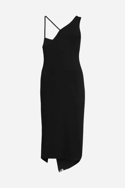 Šaty Karl Lagerfeld Logo Tape Jersey Dress Black