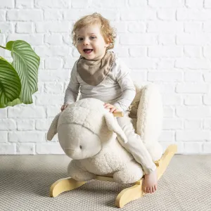 Hojdačka Teddy plyš ovečka ecru 10m+