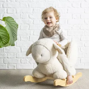 Hojdačka Teddy plyš ovečka ecru 10m+
