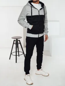Chlapská mikina s kapucňou sivá