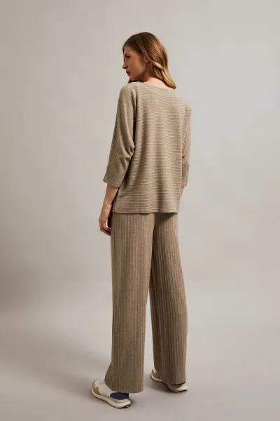 Marisse Women's Trousers Z-Sp-4520 Beige Melange