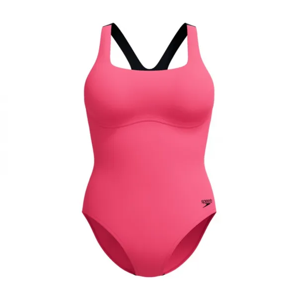 Speedo flex band swim bra 1 piece dark pink s - uk32