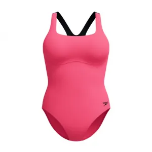 Speedo flex band swim bra 1 piece dark pink s - uk32
