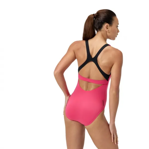 Speedo flex band swim bra 1 piece dark pink s - uk32