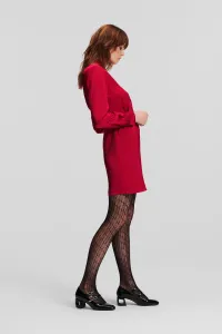 Šaty Karl Lagerfeld Karl Charm Satin Shirt Dress Chili Pepper