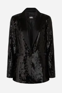 Sako Karl Lagerfeld Sequin Evening Blazer Black
