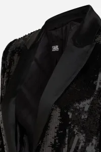 Sako Karl Lagerfeld Sequin Evening Blazer Black