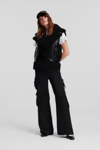 Bunda Karl Lagerfeld Faux Shearling Jacket Black