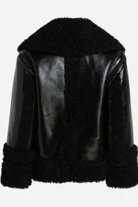Bunda Karl Lagerfeld Faux Shearling Jacket Black