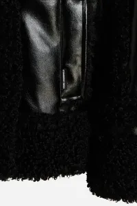 Bunda Karl Lagerfeld Faux Shearling Jacket Black