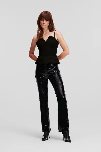 Blúzka Karl Lagerfeld Evening Top Black