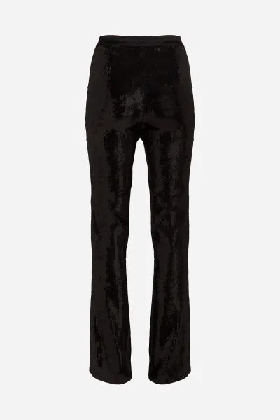 Nohavice Karl Lagerfeld Sequin Evening Pants Black