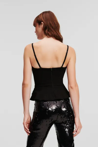 Blúzka Karl Lagerfeld Evening Top Black