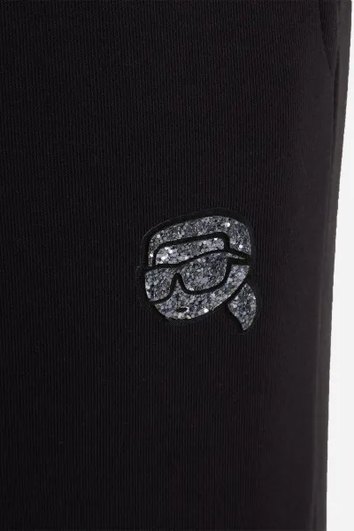 Tepláky Karl Lagerfeld Ikonik 2.0 Glitter Sweatpants Black