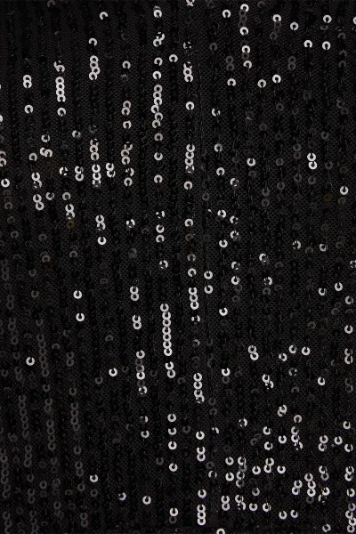 Šaty Karl Lagerfeld Sequin Maxi Evening Dress Black