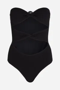 Plavky Karl Lagerfeld Karl Dna Strapless Swimsuit Black