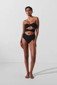 Plavky Karl Lagerfeld Karl Dna Strapless Swimsuit Black
