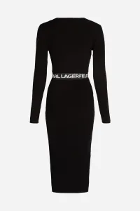 Šaty Karl Lagerfeld Lslv Logo Knit Dress Black
