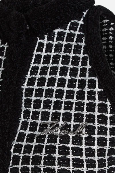 Šaty Karl Lagerfeld Boucle Knit Dress Black/Silver