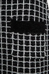 Šaty Karl Lagerfeld Boucle Knit Dress Black/Silver