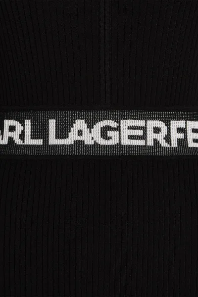 Šaty Karl Lagerfeld Lslv Logo Knit Dress Black