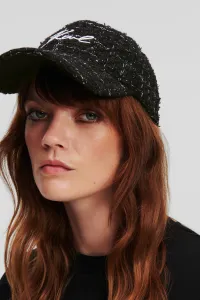 Šiltovka Karl Lagerfeld K/Signature Boucle Cap Black