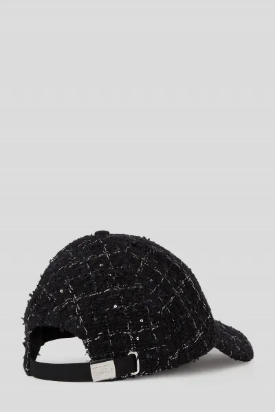 Šiltovka Karl Lagerfeld K/Signature Boucle Cap Black