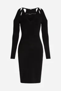 Šaty Karl Lagerfeld Cut Out Dress Black