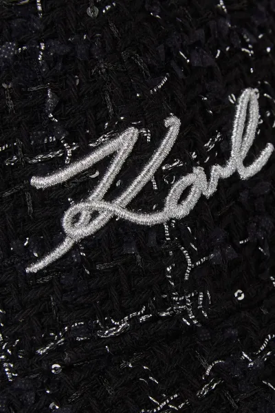 Šiltovka Karl Lagerfeld K/Signature Boucle Cap Black
