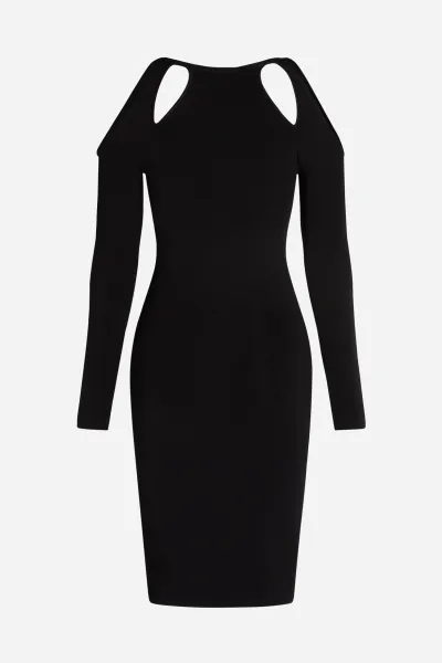 Šaty Karl Lagerfeld Cut Out Dress Black