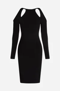 Šaty Karl Lagerfeld Cut Out Dress Black