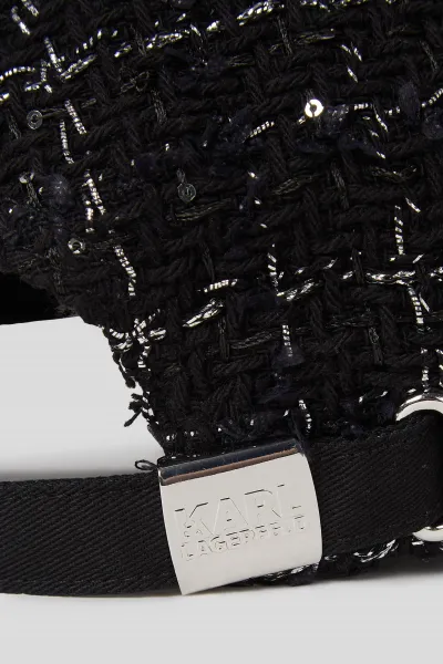 Šiltovka Karl Lagerfeld K/Signature Boucle Cap Black