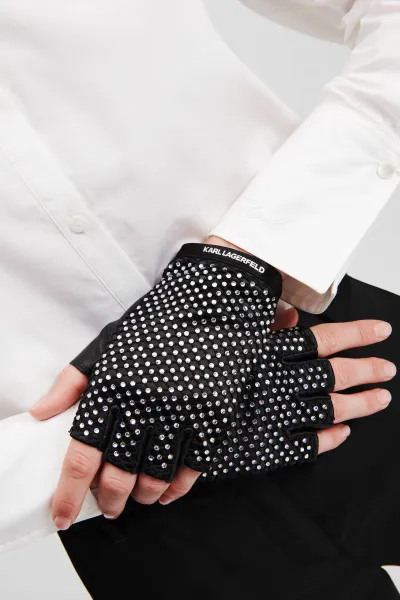 Rukavice Karl Lagerfeld K/Evening Fl Rhnstns Glove Black