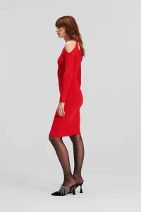 Šaty Karl Lagerfeld Cut Out Dress Chili Pepper
