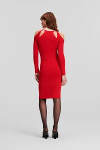 Šaty Karl Lagerfeld Cut Out Dress Chili Pepper
