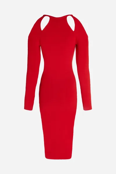 Šaty Karl Lagerfeld Cut Out Dress Chili Pepper